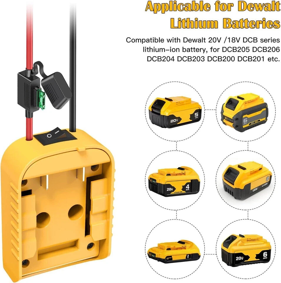 Power Wheels Adapter For Dewalt 20V Battery Adapter Power Wheels Battery Kit And
