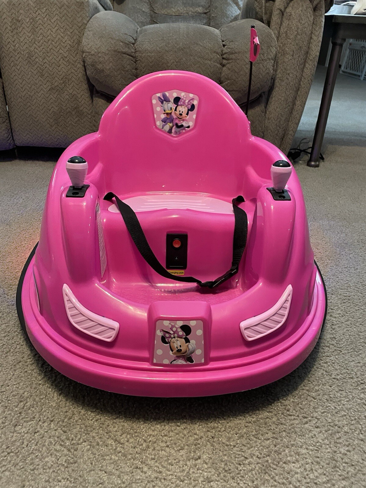 Flybar Disney Minnie 6V Bumper Car Ride-On Toy for Kids – Fun Adventure!