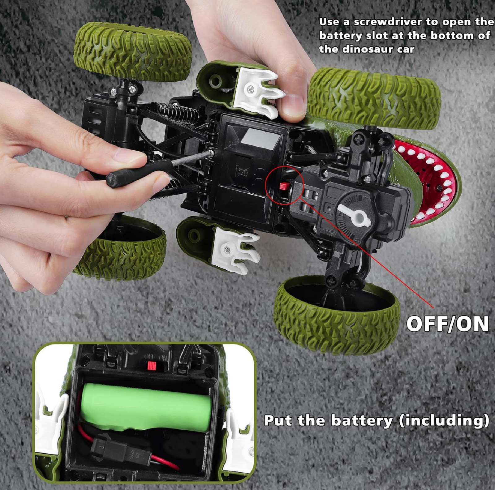 Remote Control Dinosaur Car for Kids Boys 2.4Ghz All Terrain Remote Control