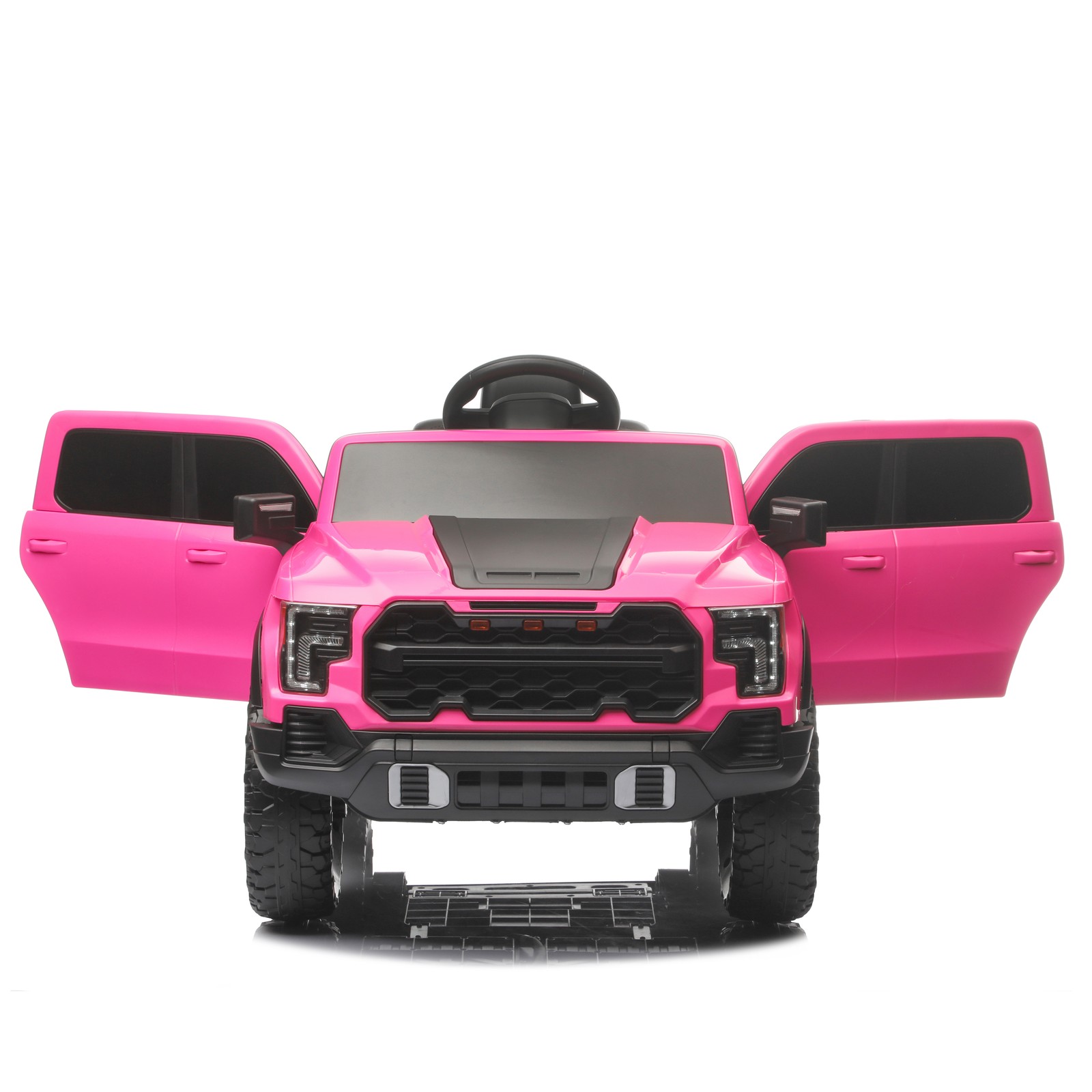 12V Kids Ride-On Car Remote Control, 4-Wheel Shock Absorption 3-6 Years Pink