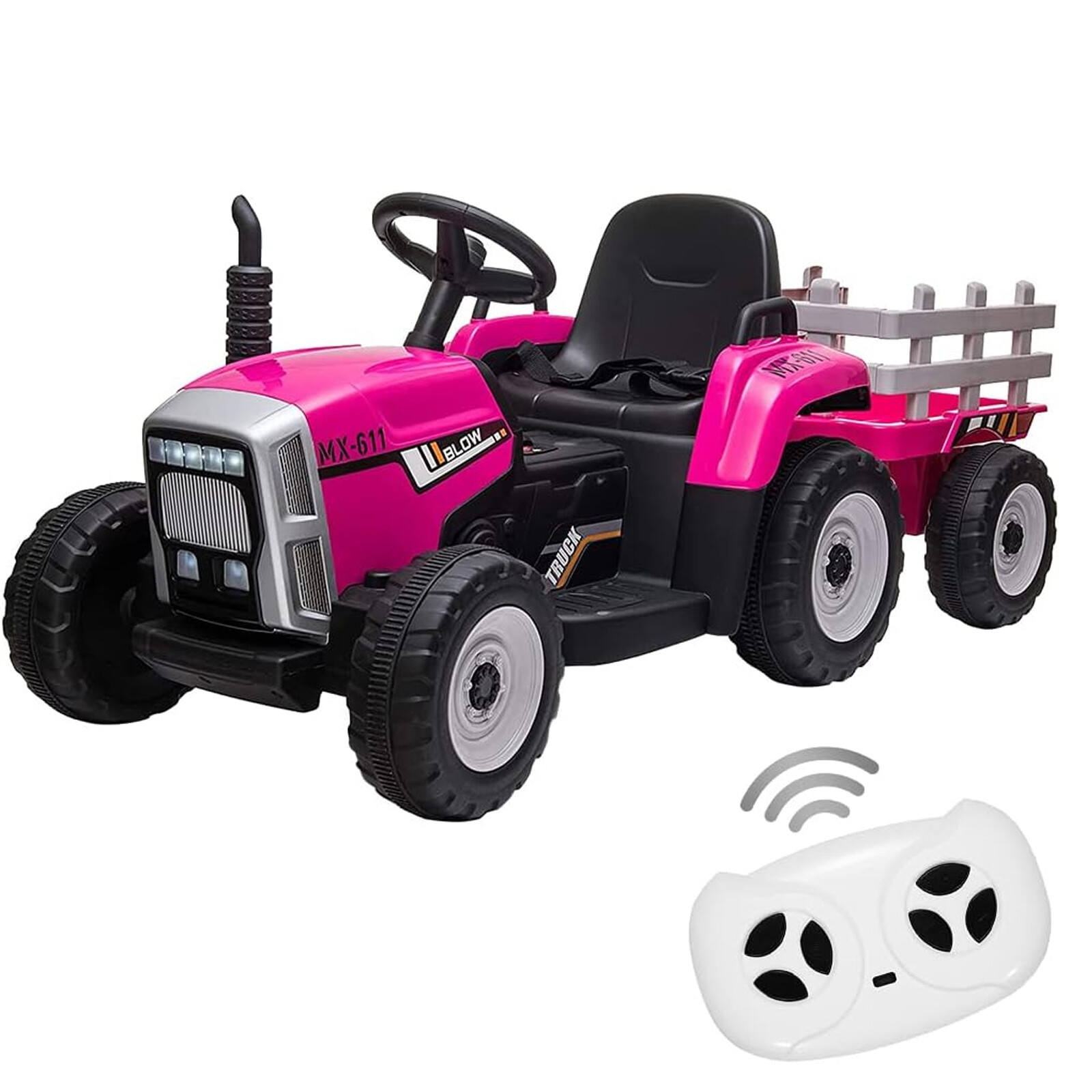 12V Kids Ride On Car Electric Tractor Rechargeable Toy Car w/ Trailer Remote USA
