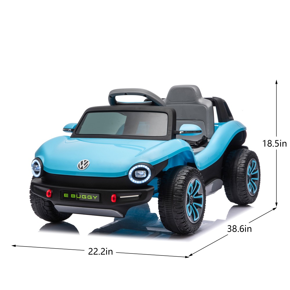 Ride-On Electric Car for Kids w/ RC, Music, Headlights – Ages 3-5