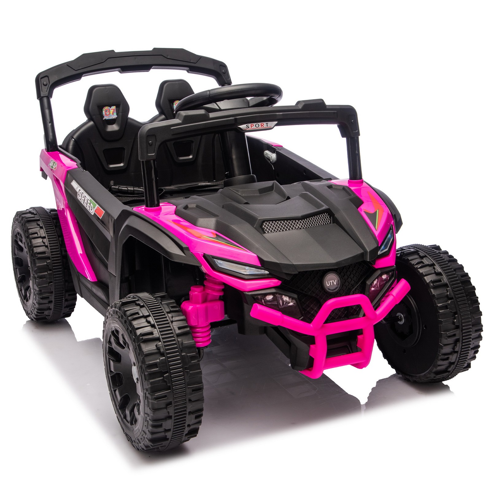 24V 9AH 2 Seater Ride On UTV Toy Car Music LED Parents Control 4-Wheel Suspensio