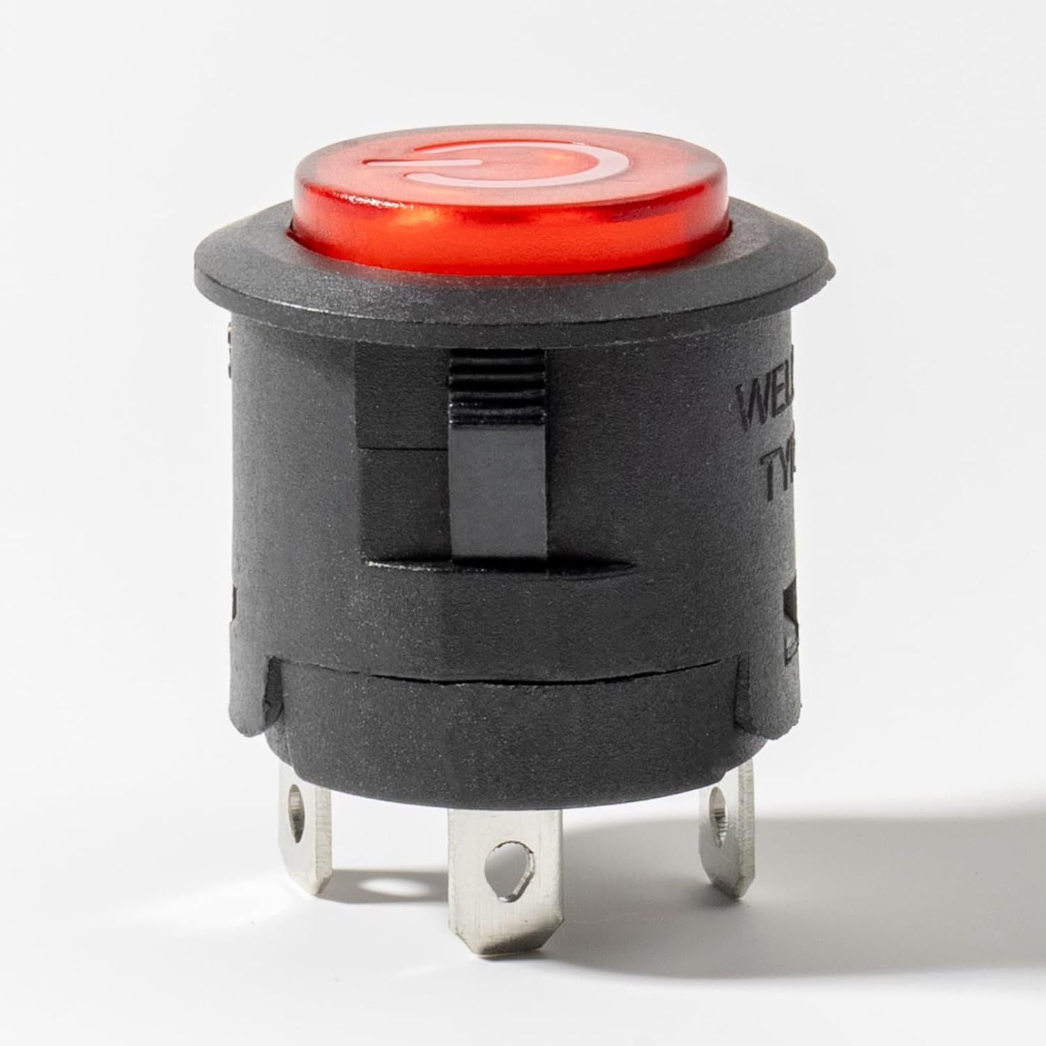 2Pcs WEELYE 6V 12V Bumper Cars Push Button Red Circle Power Start Switch for Kid
