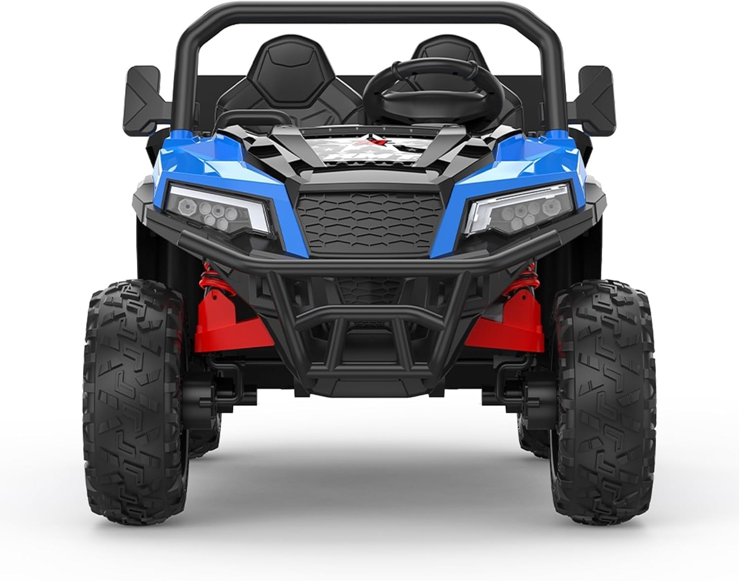 24V Ride On Truck for Kids w/ Remote, 4WD, LED Lights,Bluetooth,Dump Bed,2 Seats