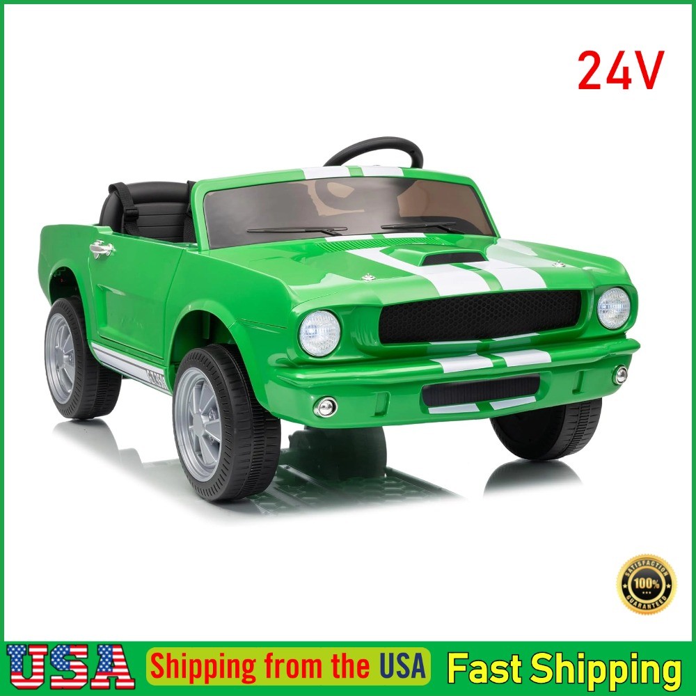 Kids Electric 24V Wheeler Car Ride on Toy Licensed Shelby GT350 with Remote LED