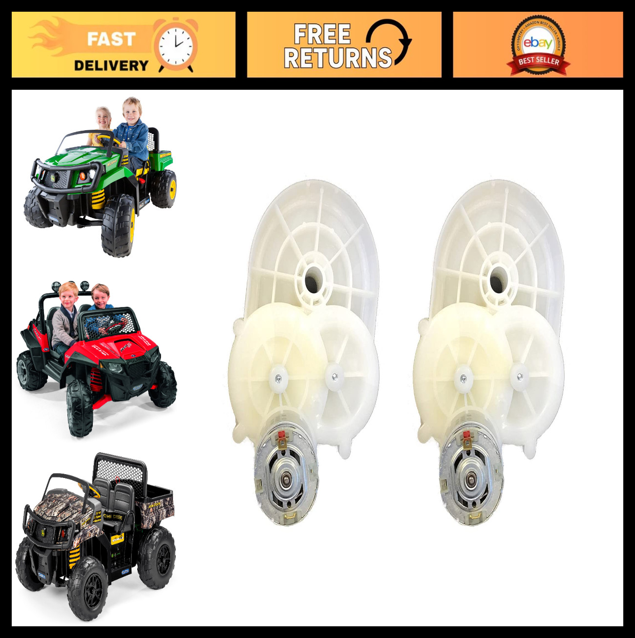 12V Motor Gearbox Replacement Kit for RZR/Gator – High-Performance Parts