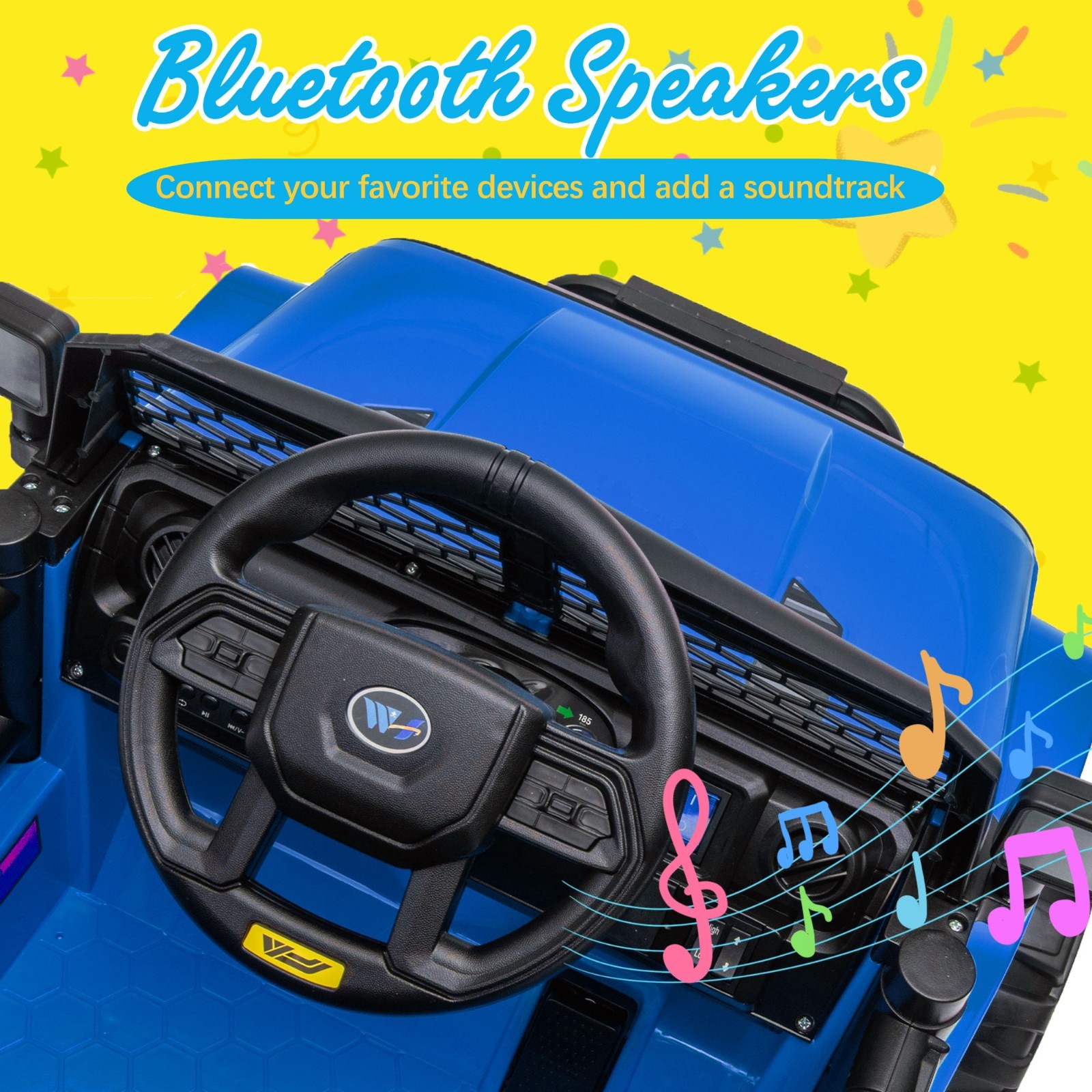 12V Kids Ride On Toys Truck w/Remote, Electric Toddler Ride on Car for Kids,Blue