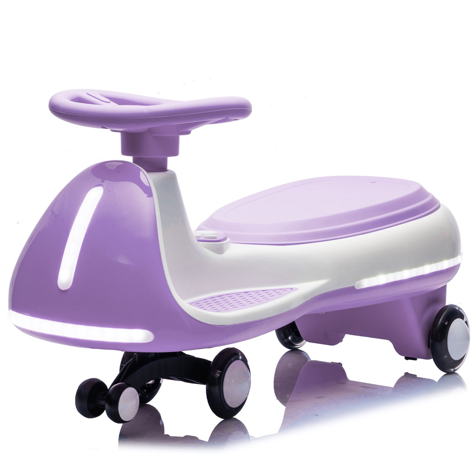 2in1 12V Kids ride on Electric Wiggle Car 5MPH Max Speed Bluetooth Music Purple