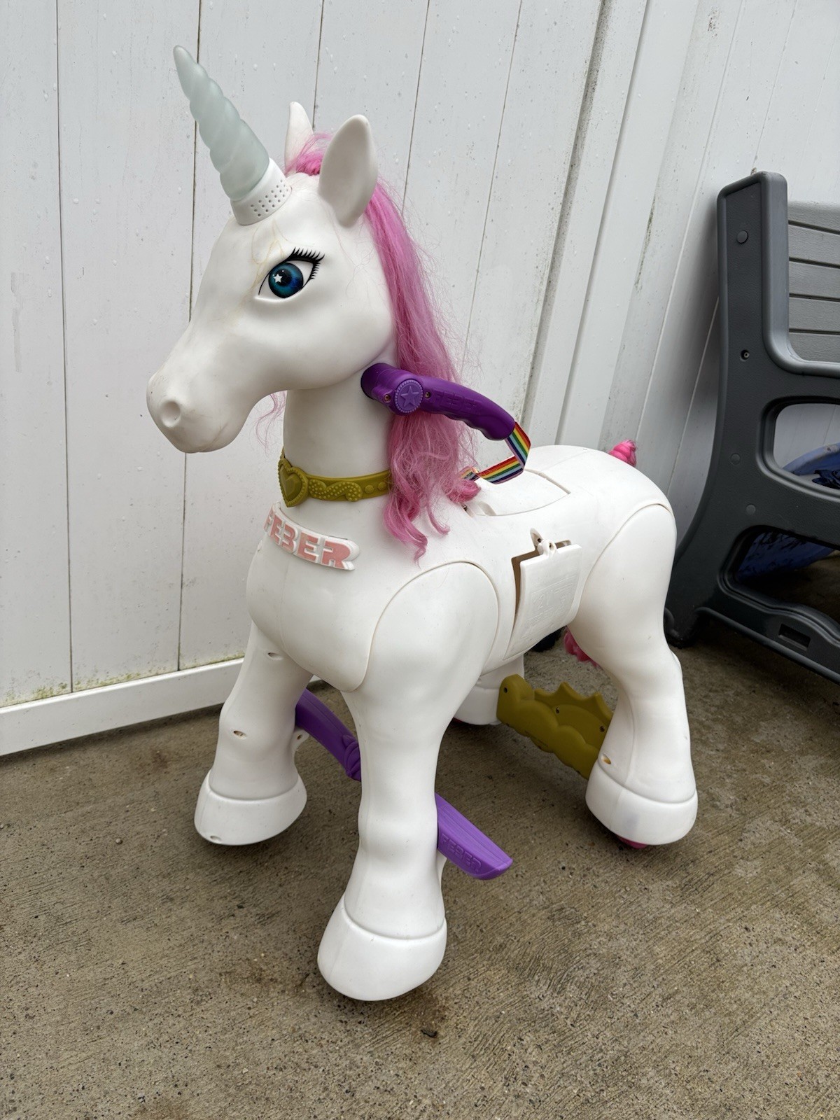 Famous Feber My Lovely Electric Ride-On Unicorn Toy 12 Volt