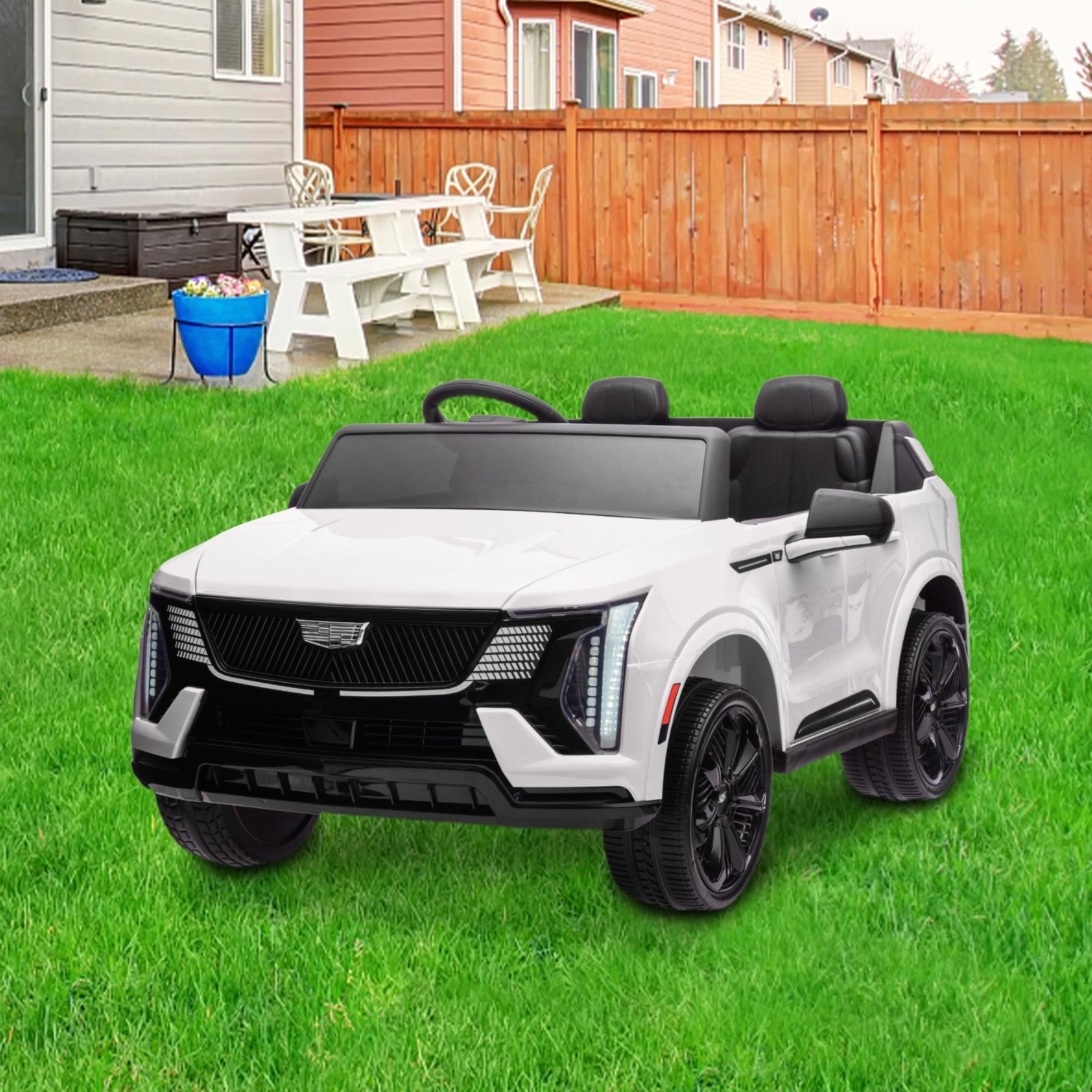 2 Seaters Ride On Car Licensed Cadillac w/ Remote Control Boy Girl Birthday Gift
