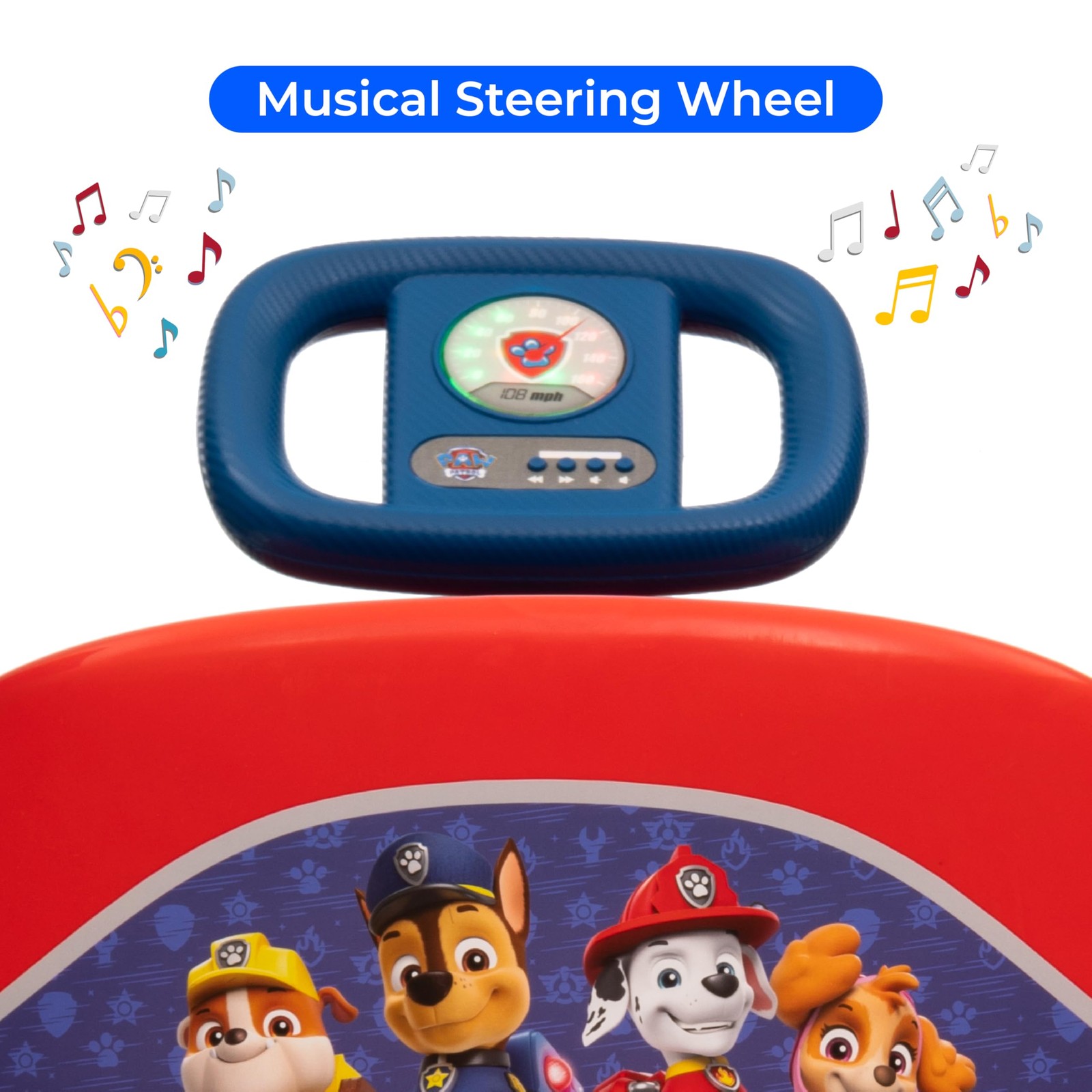 Paw Patrol Chase 6V Go Kart for , Ride-On with Lights, MP3 Jack, Remote Contr…