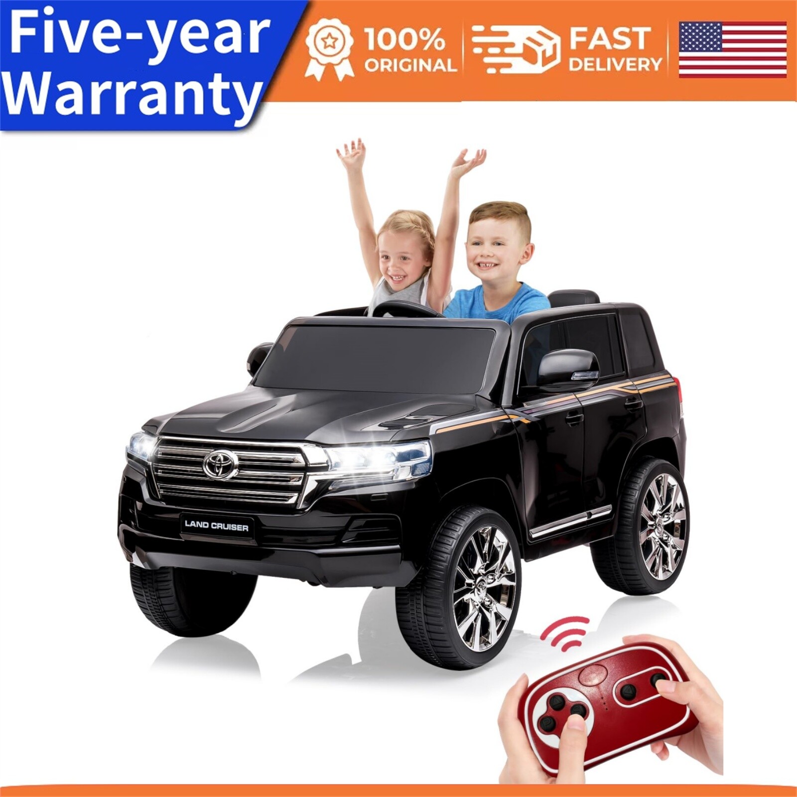 Electric Kids Ride on SUV Car 2 Motors Battery Operated 3 Speed LED Lights Music