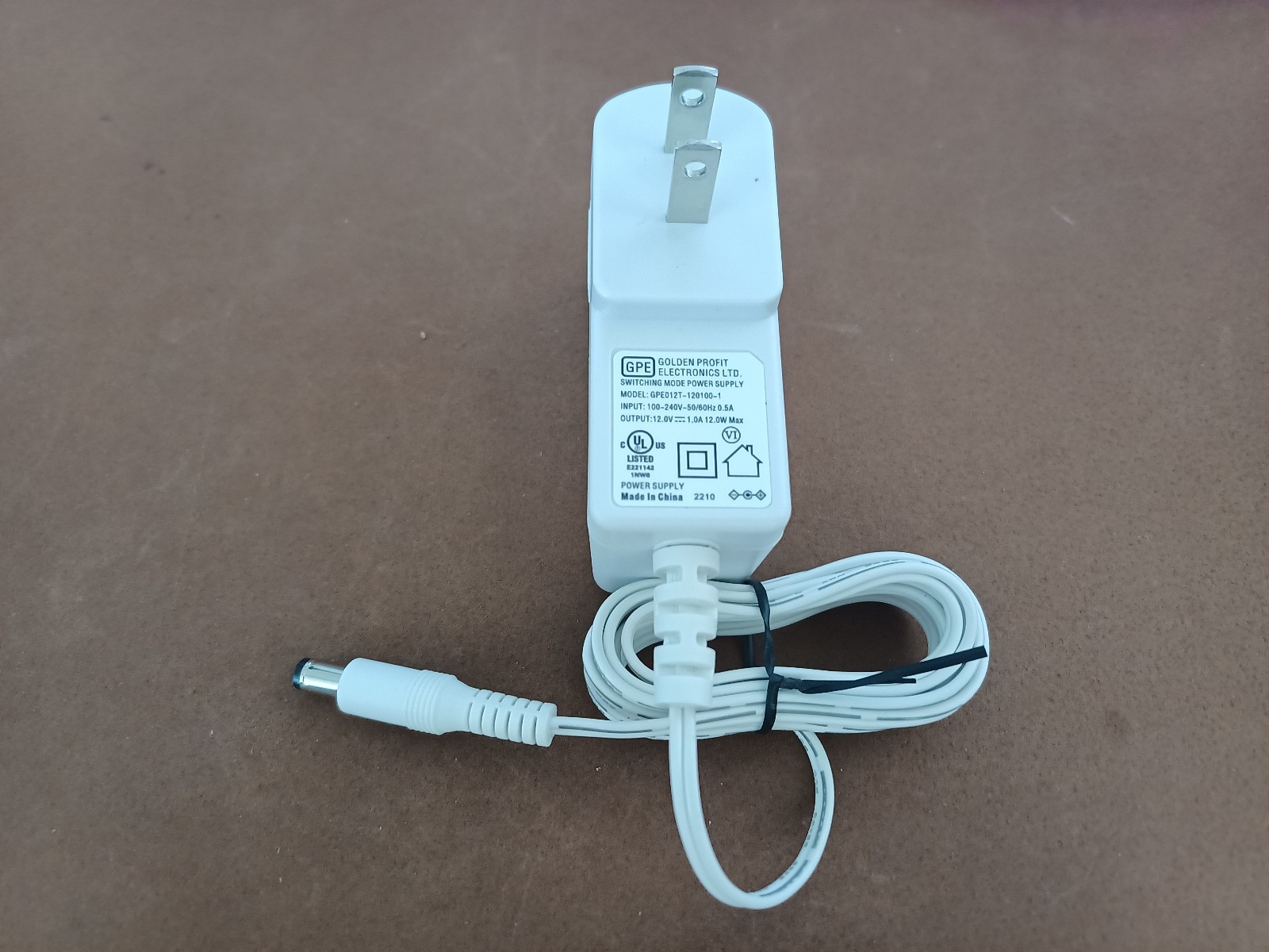 12V 1A 1000mA Power Supply Adapter GPE012T – White