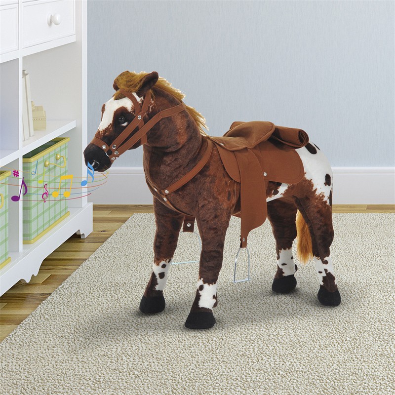 Ride On Horse for Toddlers 3-5 Animal Horse Kids Toy w/ Padding & Sound Making
