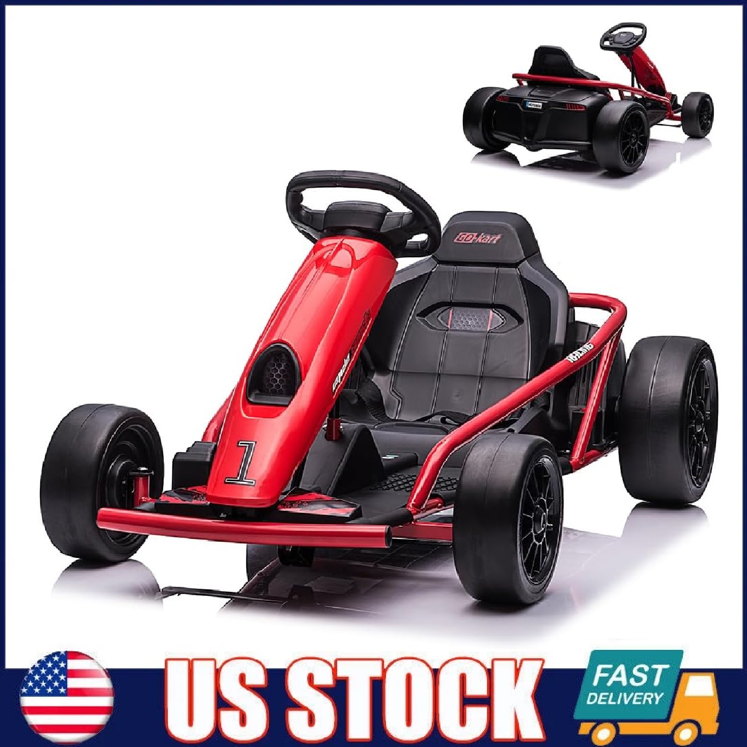 Ride On Go Kart for Kids 24V Electric Go Kart High Speed Drifting Car Riding Toy