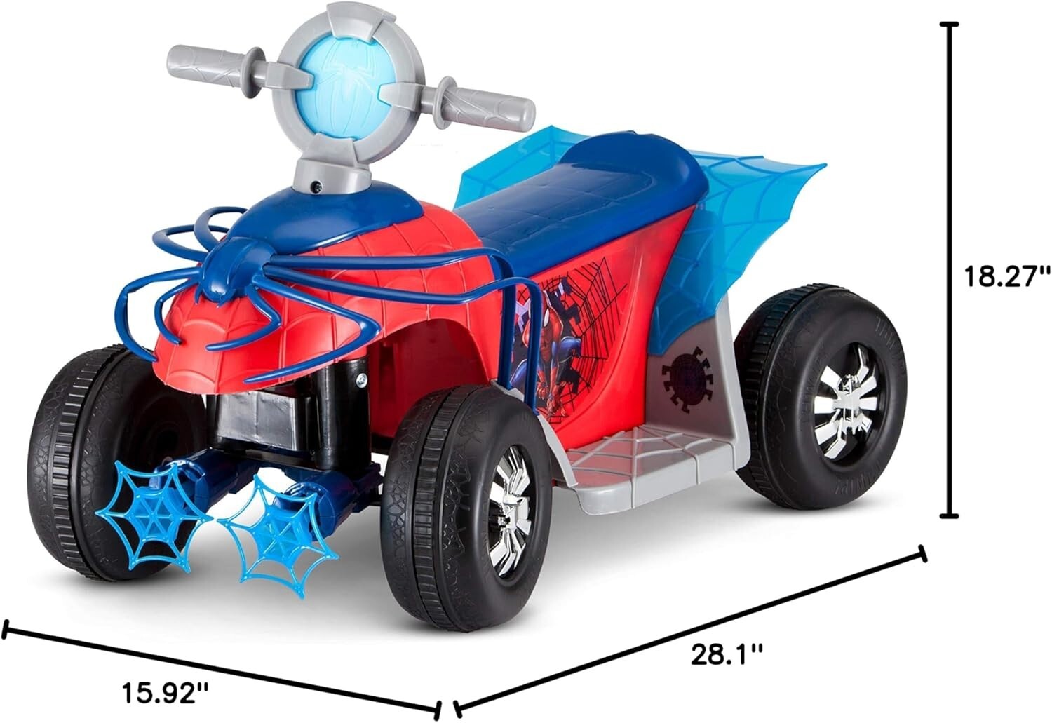 Spider-Man Quad Ride-On for Toddlers 18-30 , 44 lbs Max Capacity