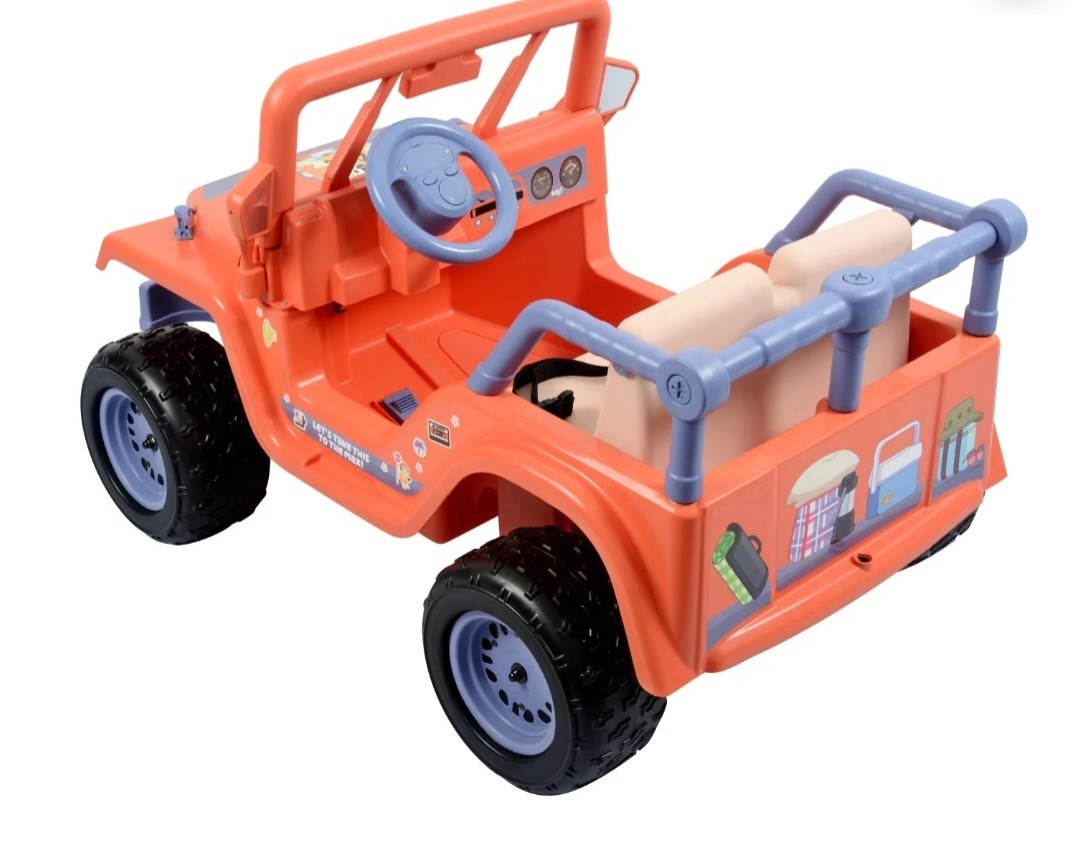 Bluey 4-Wheeler Battery-Powered 12V Ride-On Car w/ Songs from the Show, Ages 3+