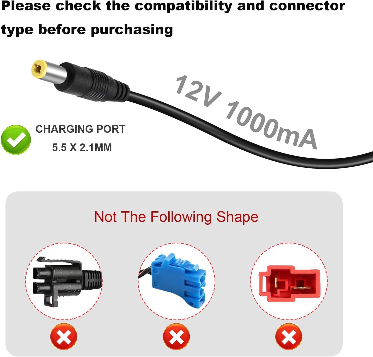 Fast Charging 12V Battery Charger for Wranglers & Ride-On Cars – Certified