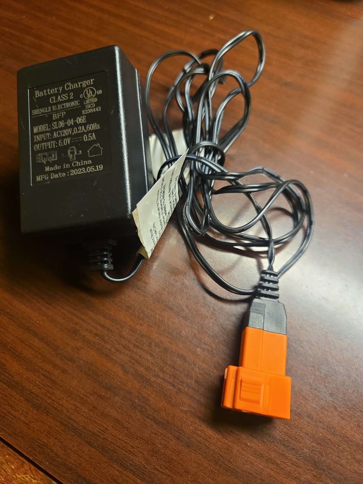 6V Kids Powered Ride On Car Charger, Replacement 6 Volt Battery Charger Black