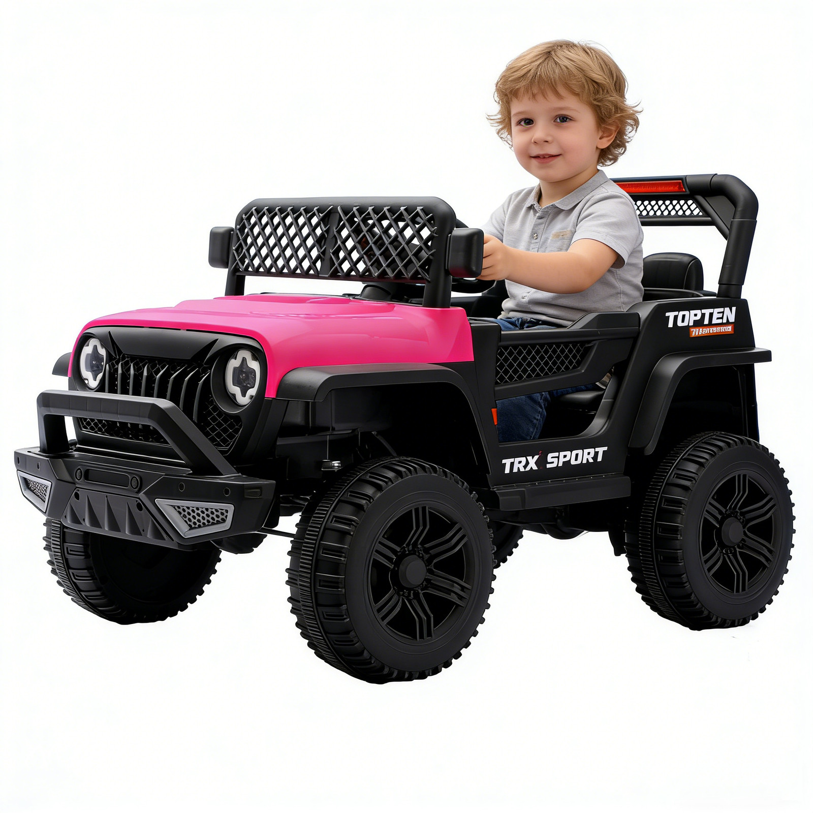 Ride on Car Kids Electric Car with Remote Control Swing for 3~6 Years Gift Pink