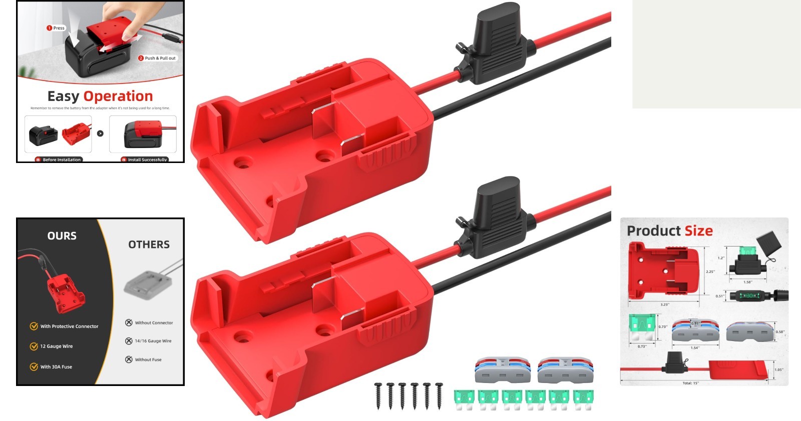 Complete 18V Battery Adapter Set for Power Wheels & RC Cars – Safe & Durable!