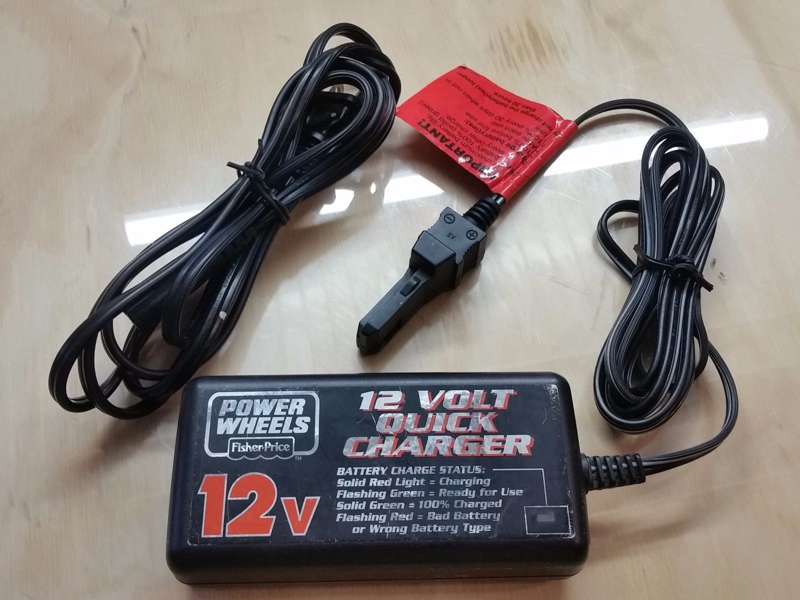12v 12 volt BATTERY CHARGER Power Wheels adapter plug brick power supply pointed
