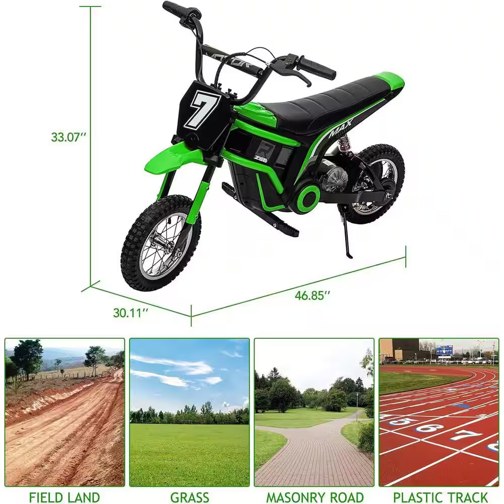 Hetoy Kids Ride on Motorcycle and Electric Motocross Bike, 24V Battery Powered E