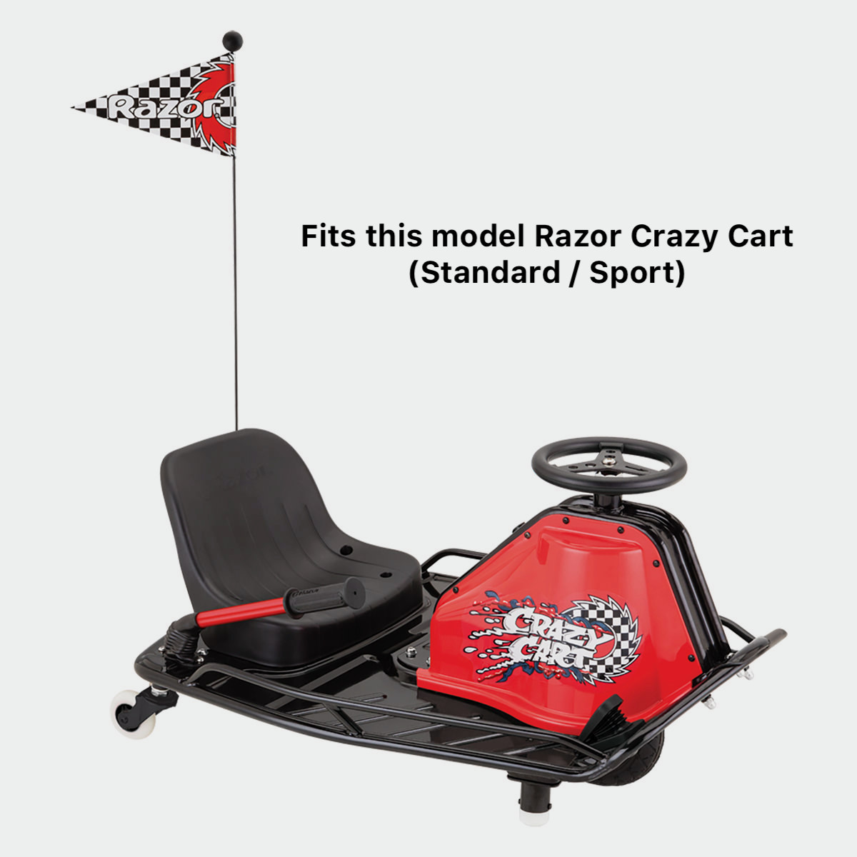 Brand New Genuine 200×50 Front Wheel and Tire Assembly for the Razor Crazy Cart