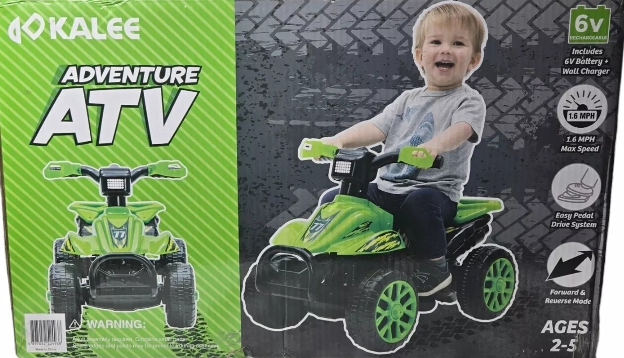 Kalee Green Quad ATV 6 Volt Battery Powered Ride-on (Ages 2-5/Max 55 lb)