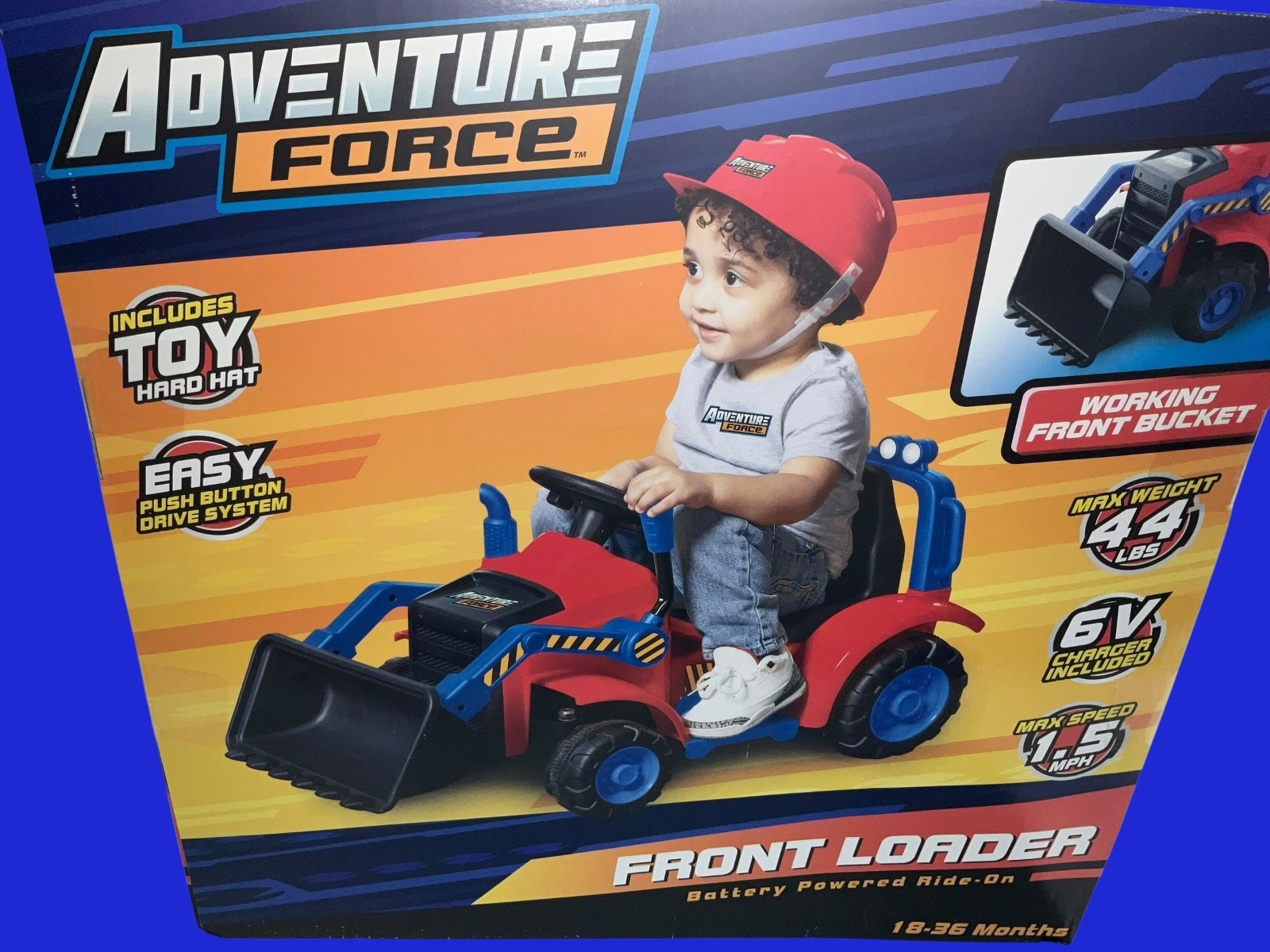 Adventure Force 6V Front Loader Ride On Truck w Hard Hat New