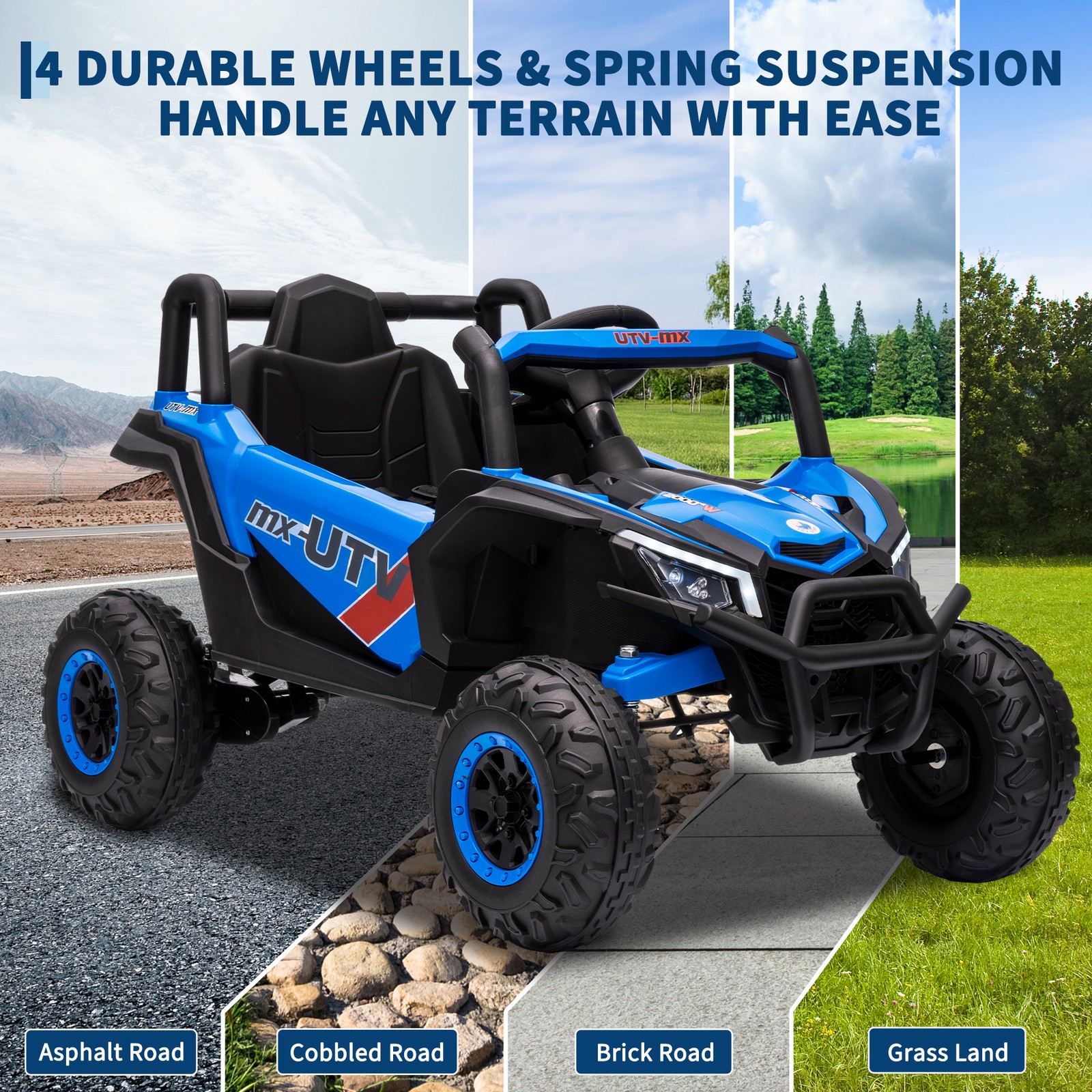 Electric Ride-On Car for Kid 12V Ride-On Toy for Children w/ 2.4G Remote Control
