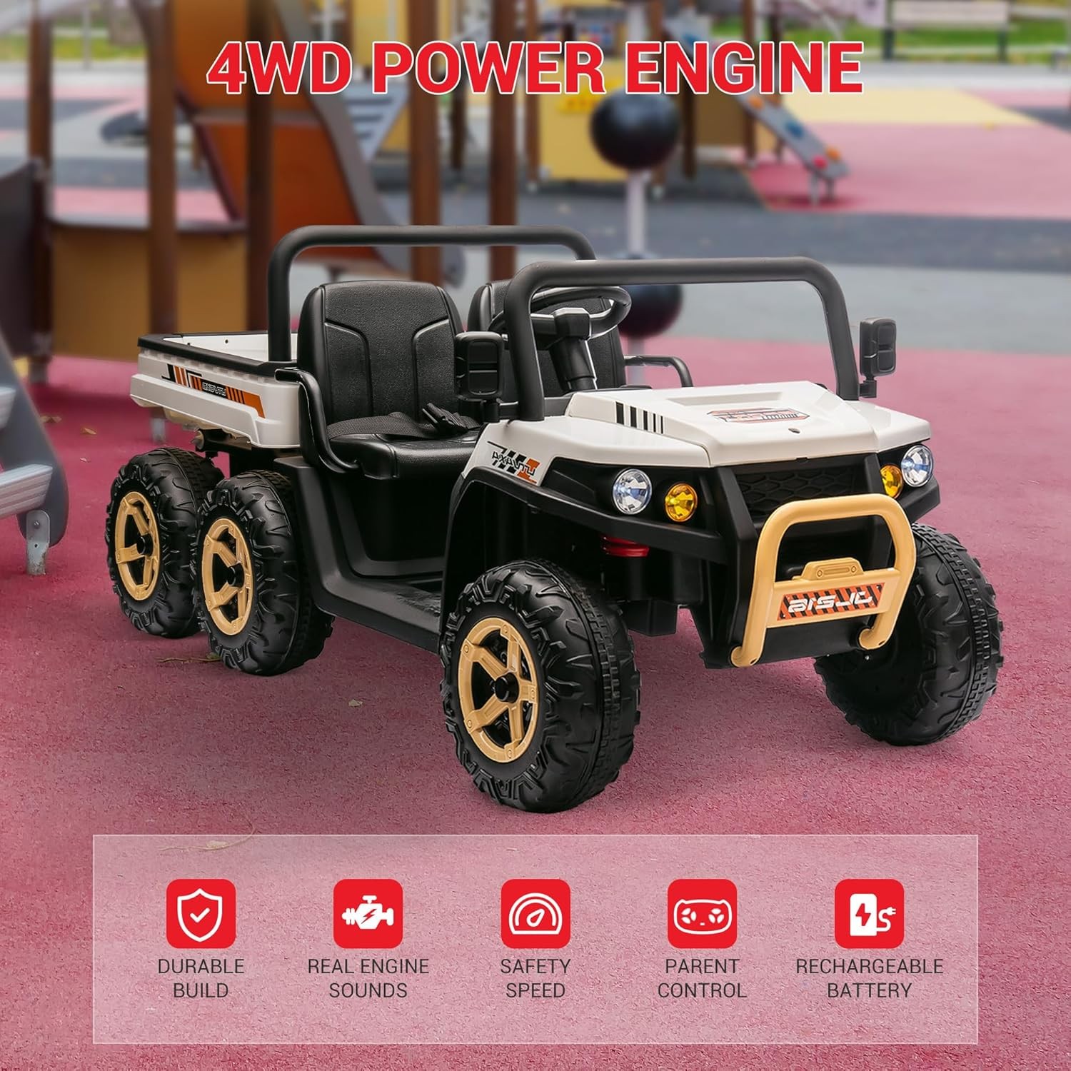 Kids 24V Ride On Dump Truck UTV Electric Ride On Car Toys Vehicles w/ Dump Bed