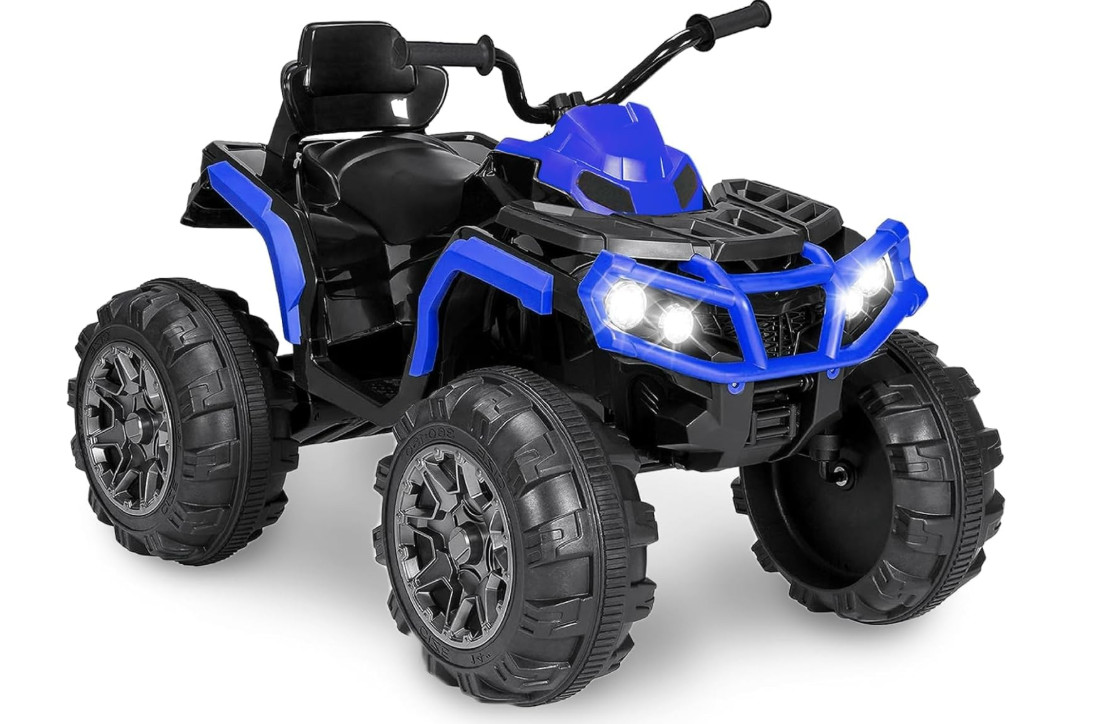 BCP 12V Battery Powered Kids Electric Ride on 4 Wheeler ATV Blue 3 – 6 Years