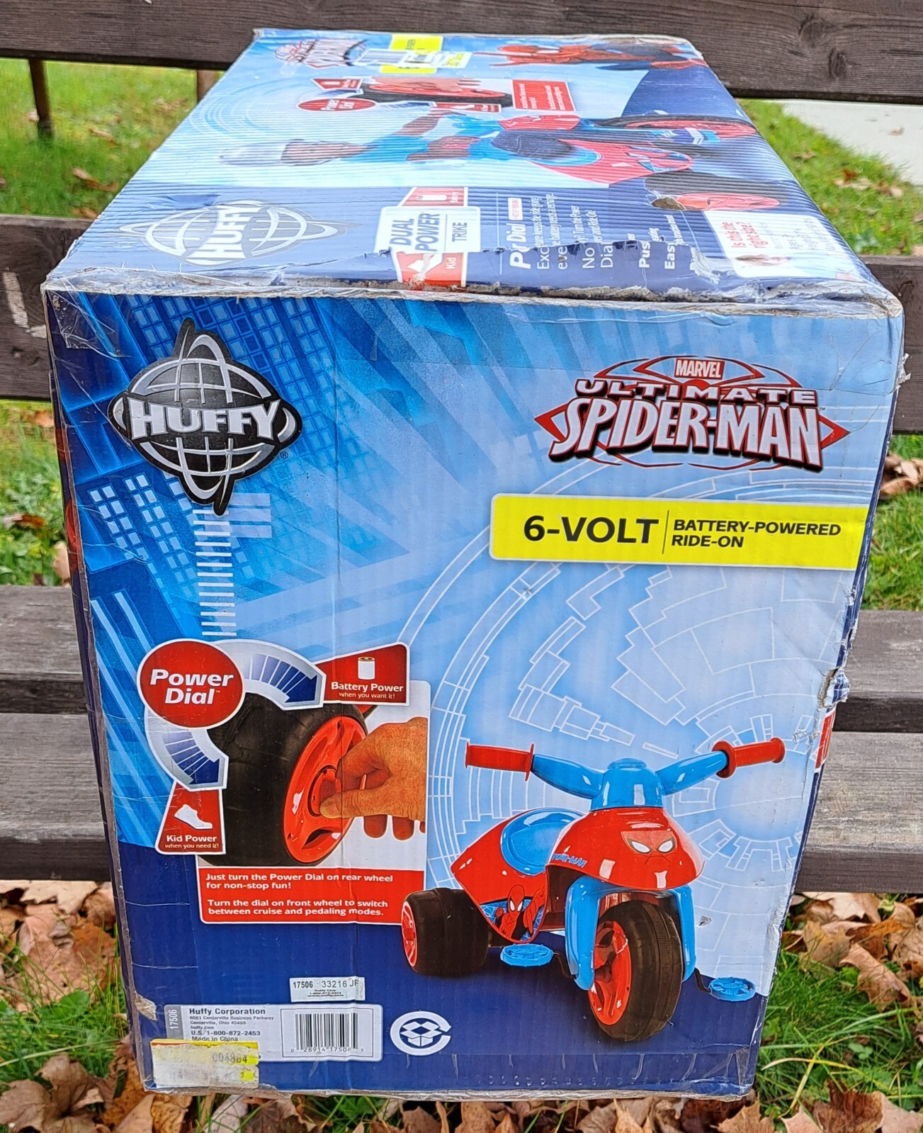 Spider-Man Marvel Huffy 6 Volts Battery Ride On, New In Box! Spiderman