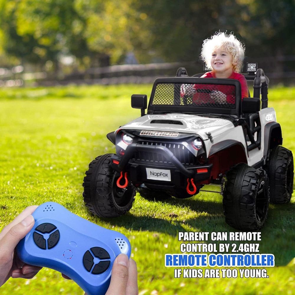 2 Seater Kids Electric Car Ride on Toy Wheel Truck with Remote Control, 3 Speeds