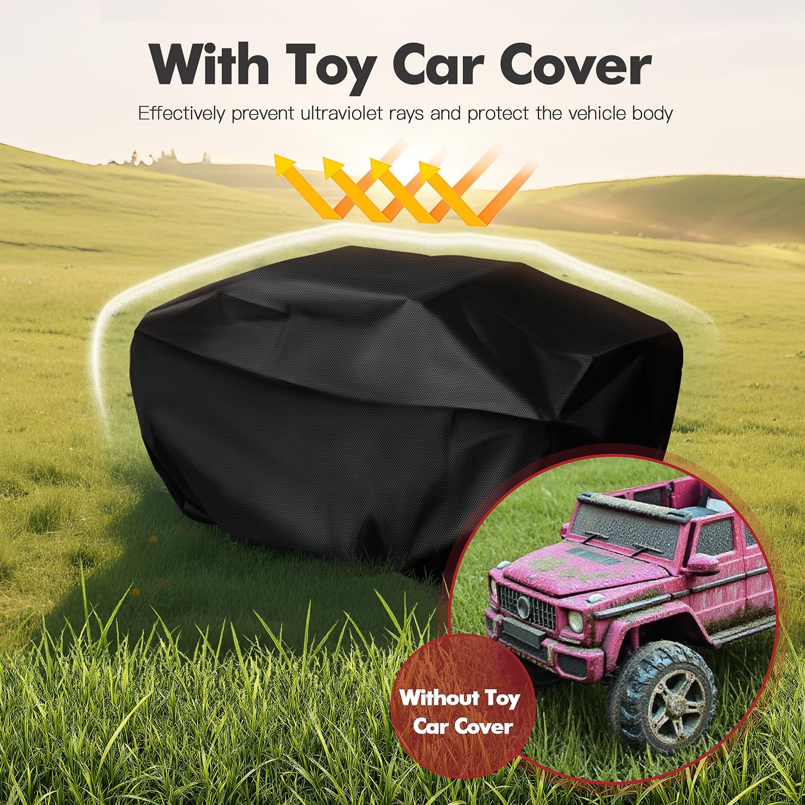 Ride-On Car Cover, 52 x 26 x 22inch Outdoor Water Resistant Protection Cover …