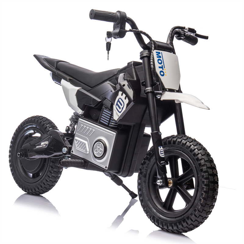 24V Kid Ride On Electric Toy Motocross Motorcycle 200W 3.1-9.32MPH for Aged 5-15
