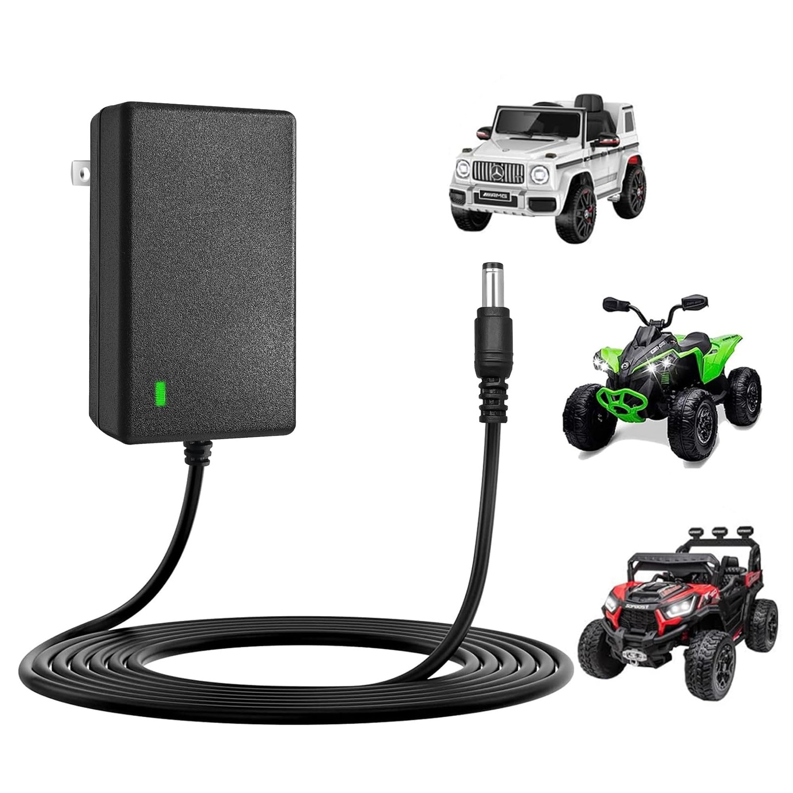 24V Battery Charger for Ride On Toys – Compatible With Power Wheels, Electric…