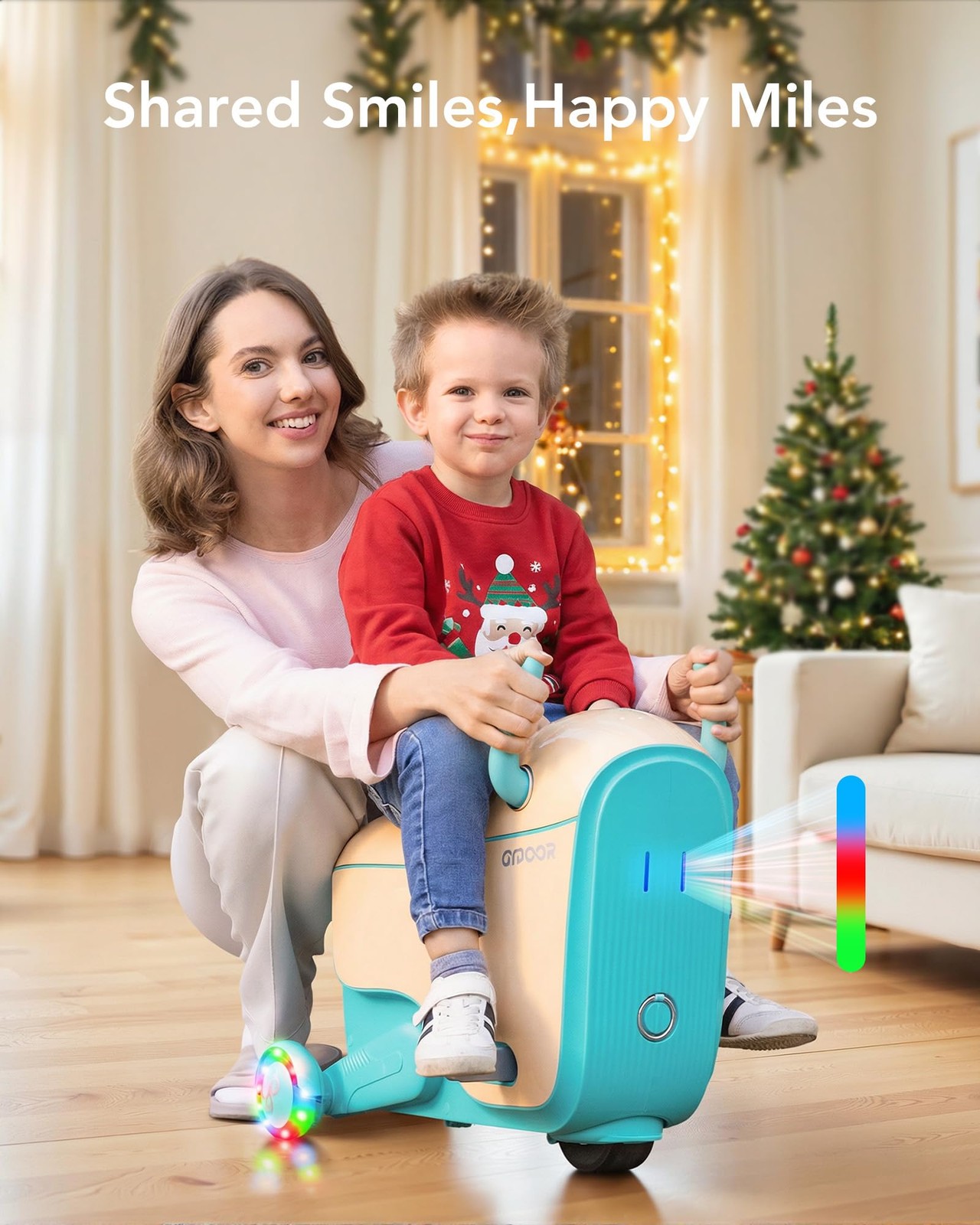 Gyroor Kids Electric Ride On Car Toy for Ages 48 2in1 Airplane Travel Suitca