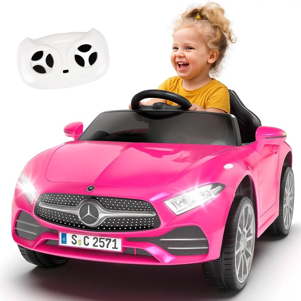 12V Kids Electric Car Ride on Toys for Girls Boys w/Remote, Battery Powered,Pink