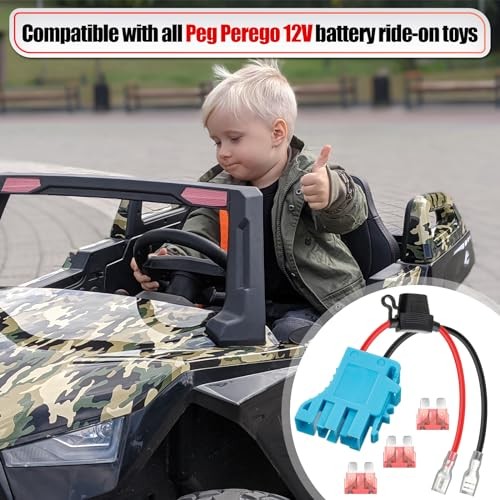 2 Pack 12 AWG Wire Harness Connector Replacement Compatible with Peg-Perego