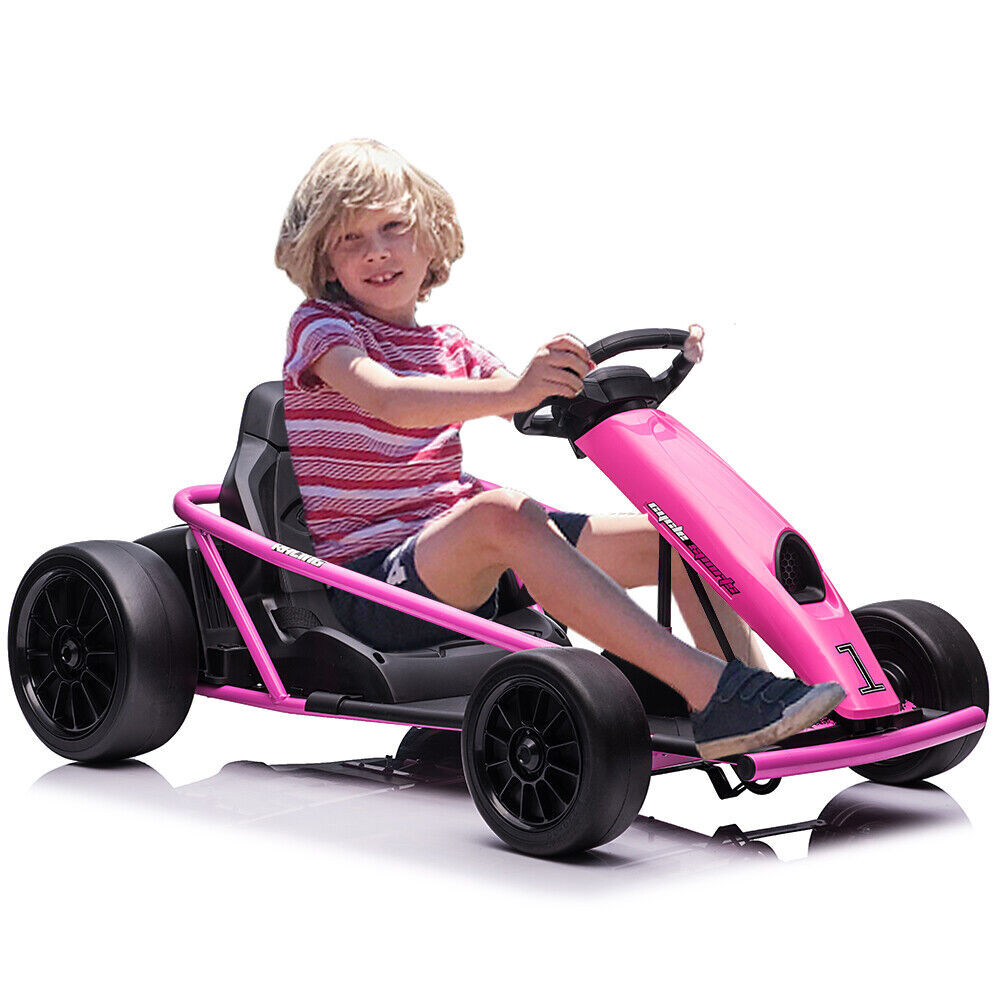 24V 9Ah Ride on Go Kart for Kids 8MPH High Speed Drifting Toys for 8-12 Years
