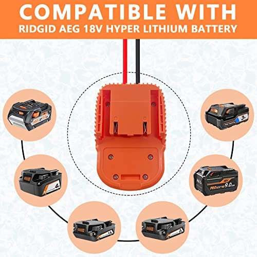 Power Wheel DIY Adapter for Ridgid AEG 18V Hyper Battery Dock Power 1PCS