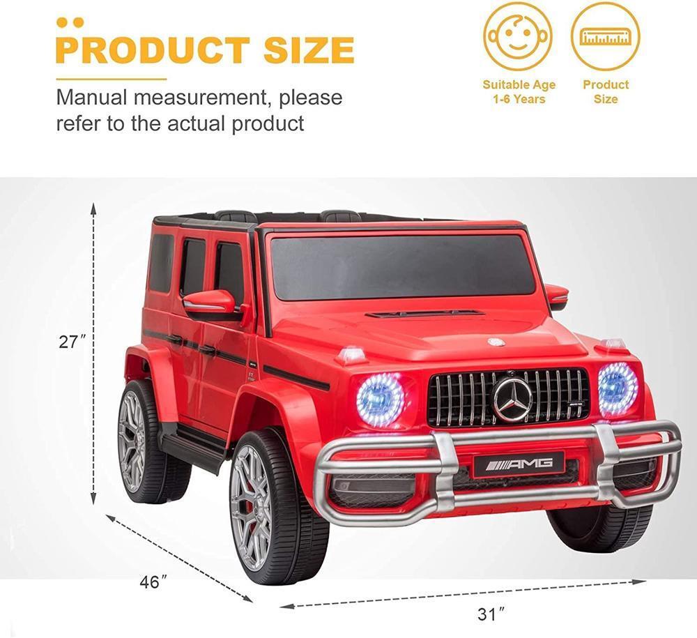 12V Electric Kids Ride-on Car 2 Seats Vehicle w/ MP3 2.4G Remote Control Red