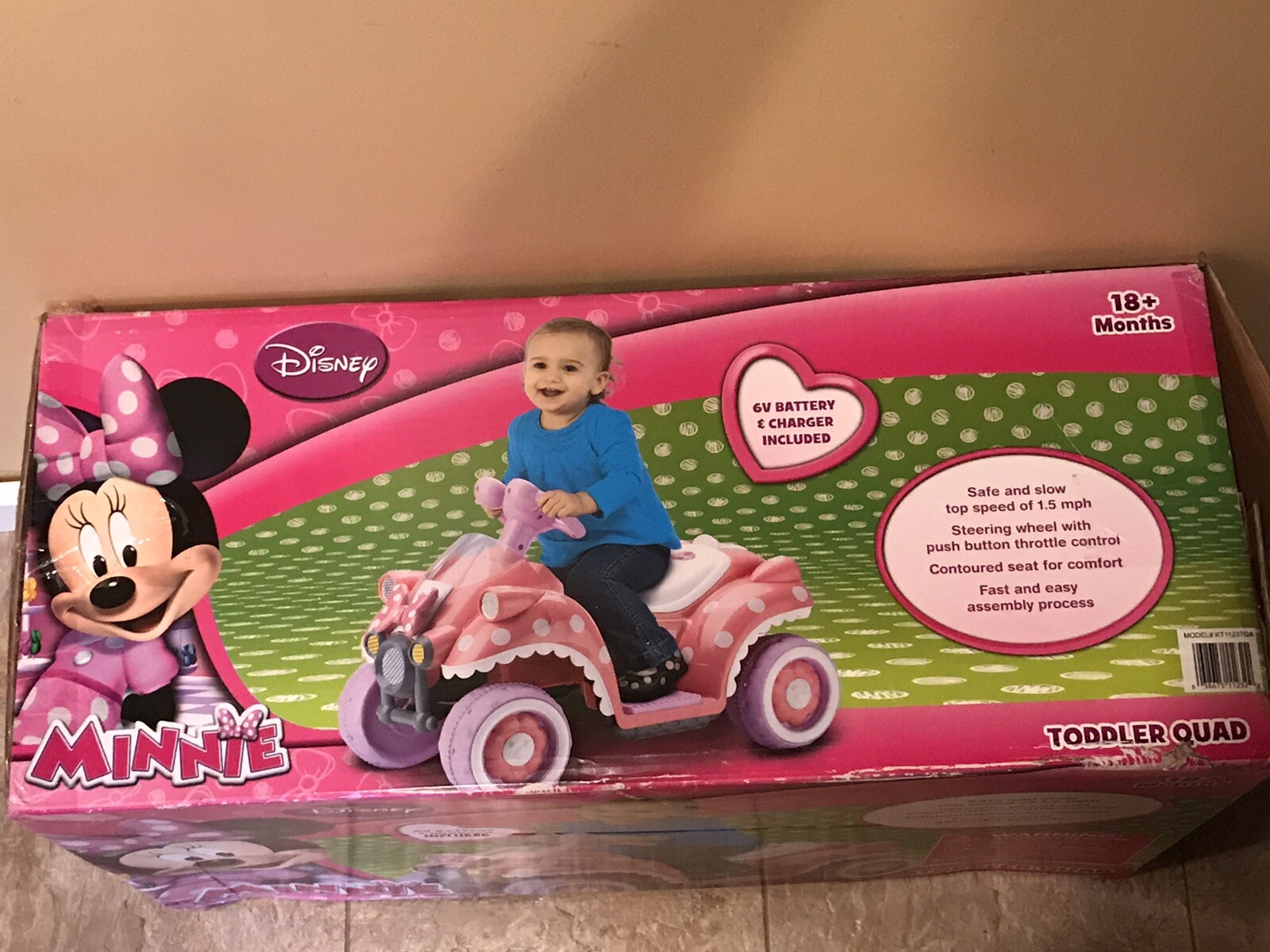 Kid Trax Disney Minnie Mouse 6V Quad Ride On 18+ months NEW IN BOX