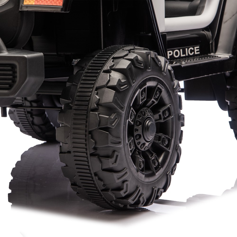 12V Kids Electric Police Car W/Parent Remote Control Kids Aged 2-4 music MP3 USB