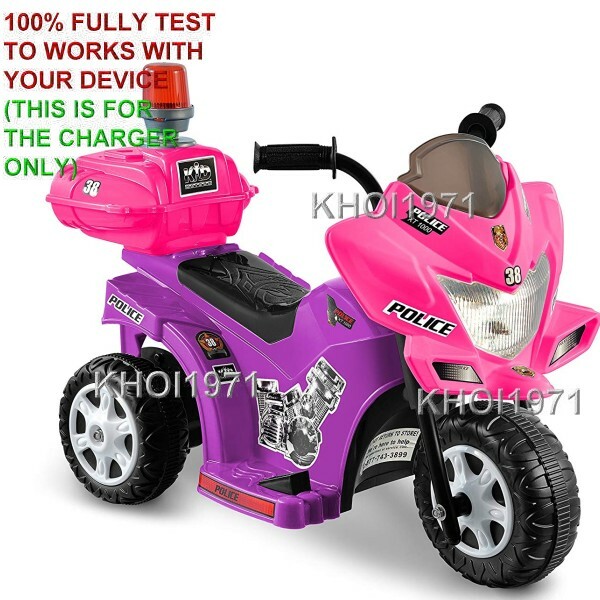 WALL charger AC adapter FOR 0287 Kid Motorz Lil POLICE Patrol motorcycle ride on