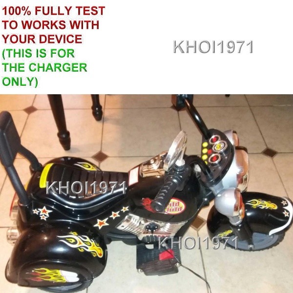 Charger AC adapter 8=F 80-1616 Lil Rider Harley style WILD CHILD bike ride on