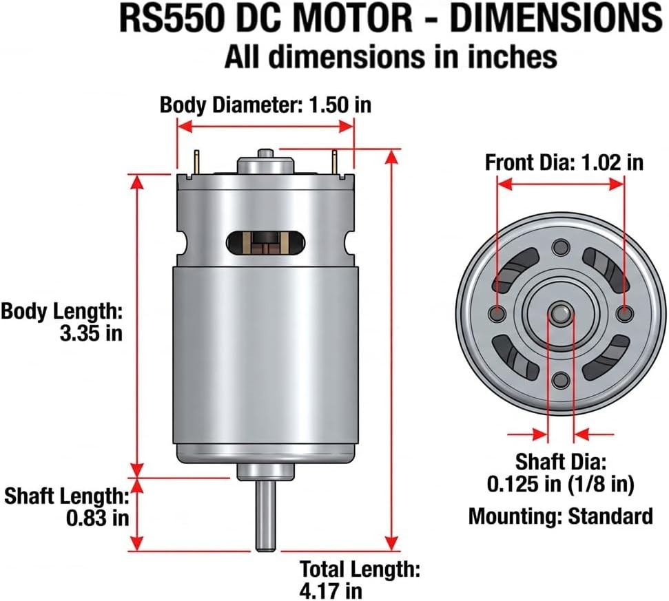 12V to 24V High-Performance Motor Set for Children’s Power Wheels – 2PCS Upgrade
